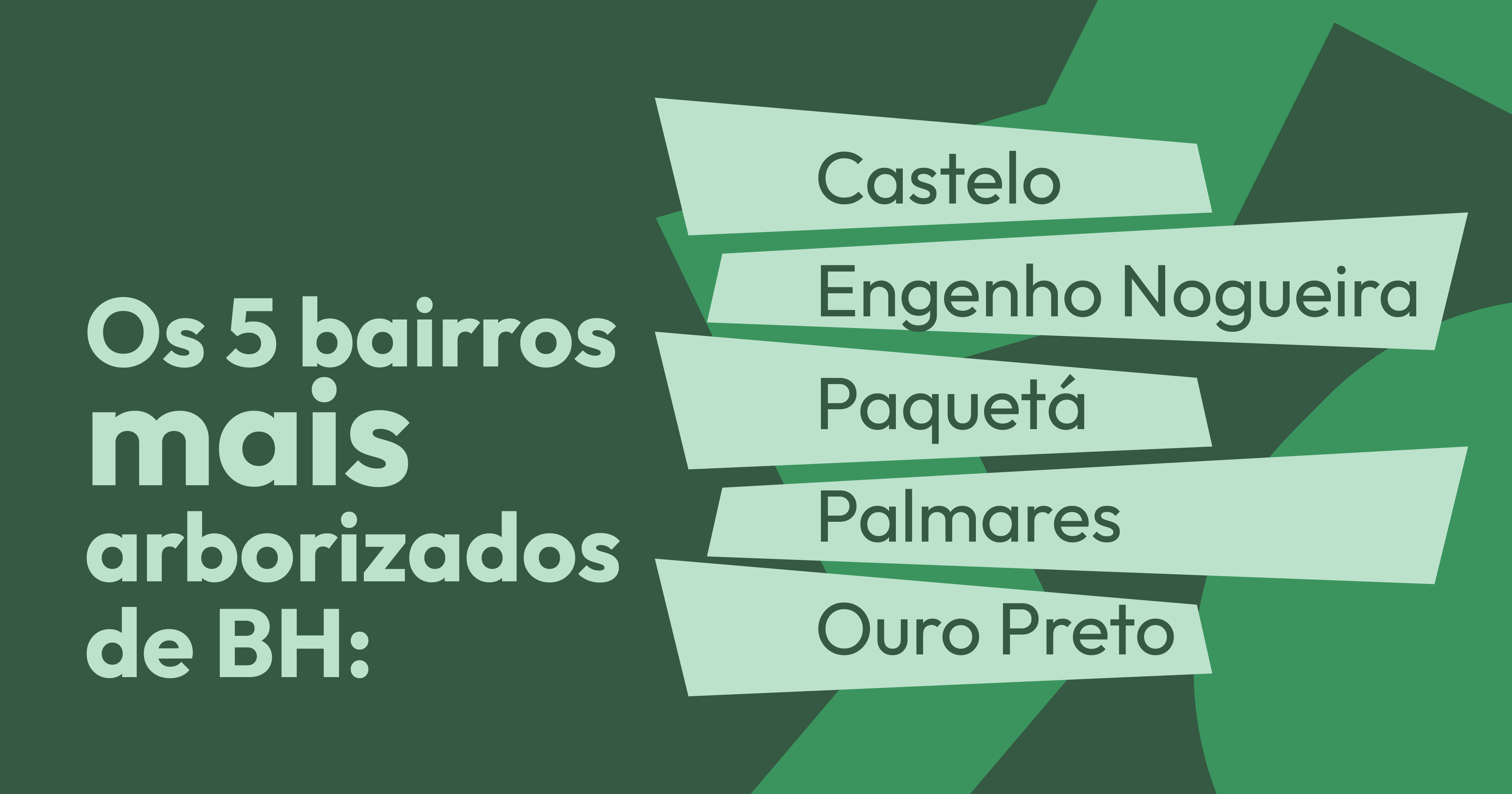 Mapas dos bairros mais arborizados de BH | Arte: Eiane Vieira