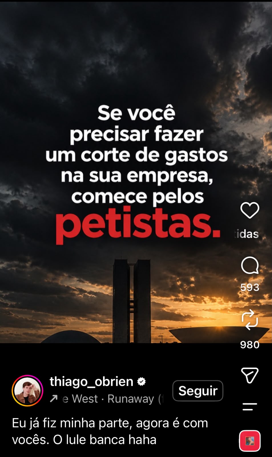 Criadores de conteúdo incentivam demissões de "petistas". Foto: reprodução
